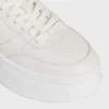 Block Wedge Sneaker in Calfskin