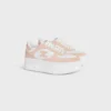 Block Wedge Sneaker in Calfskin and Suede Calfskin Block Wedge Sneaker in Calfskin and Suede Calfskin