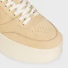 Block Wedge Sneaker in Suede Calfskin and Calfskin Block Wedge Sneaker in Suede Calfskin and Calfskin