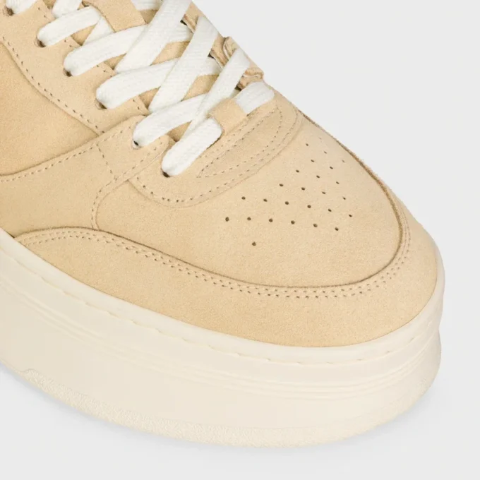 Block Wedge Sneaker in Suede Calfskin and Calfskin Block Wedge Sneaker in Suede Calfskin and Calfskin