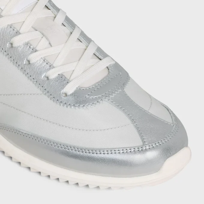 Buty sportowe Racer z nylonu, laminowanej skóry cielęcej i skóry cielęcej Buty sportowe Racer z nylonu, laminowanej skóry cielęcej i skóry cielęcej
