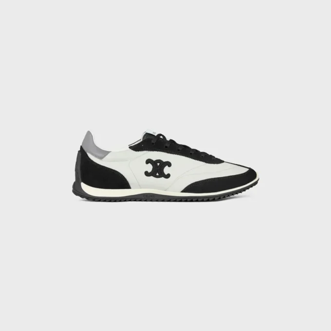 Buty sportowe Racer z nylonu, zamszu cielęcego i skóry cielęcej