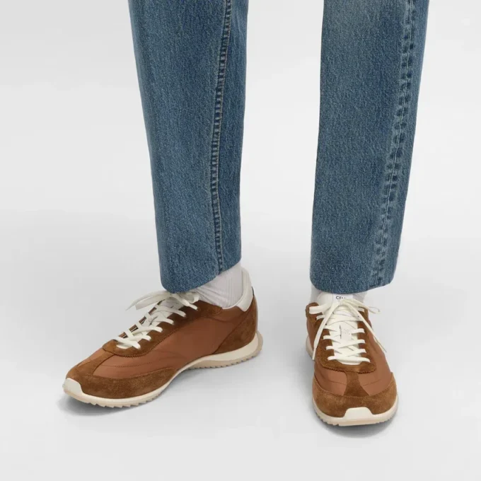 Buty sportowe Racer z nylonu, zamszu cielęcego i skóry cielęcej