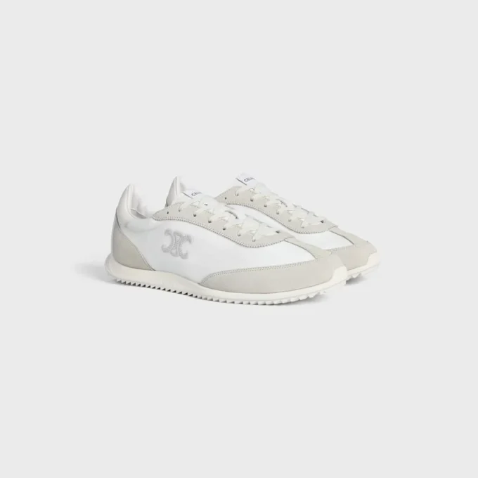 Buty sportowe Racer z nylonu, zamszu cielęcego i skóry cielęcej