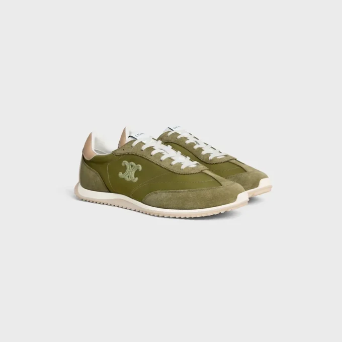 Buty sportowe Racer z nylonu, zamszu cielęcego i skóry cielęcej Buty sportowe Racer z nylonu, zamszu cielęcego i skóry cielęcej