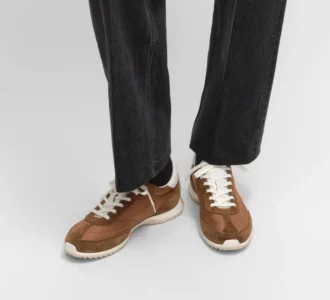 Buty sportowe Racer z nylonu, zamszu cielęcego i skóry cielęcej Buty sportowe Racer z nylonu, zamszu cielęcego i skóry cielęcej