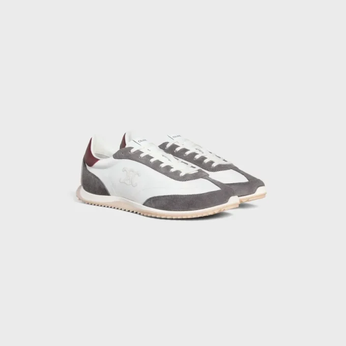 Buty sportowe Racer z nylonu, zamszu cielęcego i skóry cielęcej