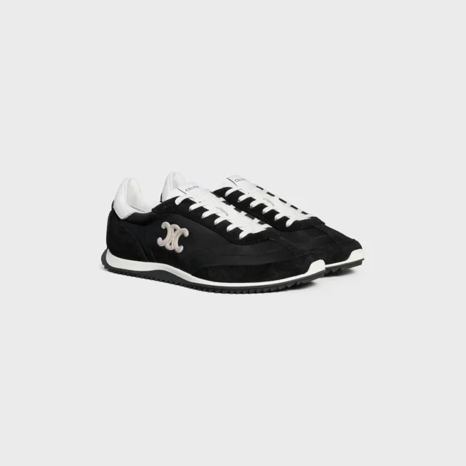 Buty sportowe Racer z nylonu, zamszu cielęcego i skóry cielęcej