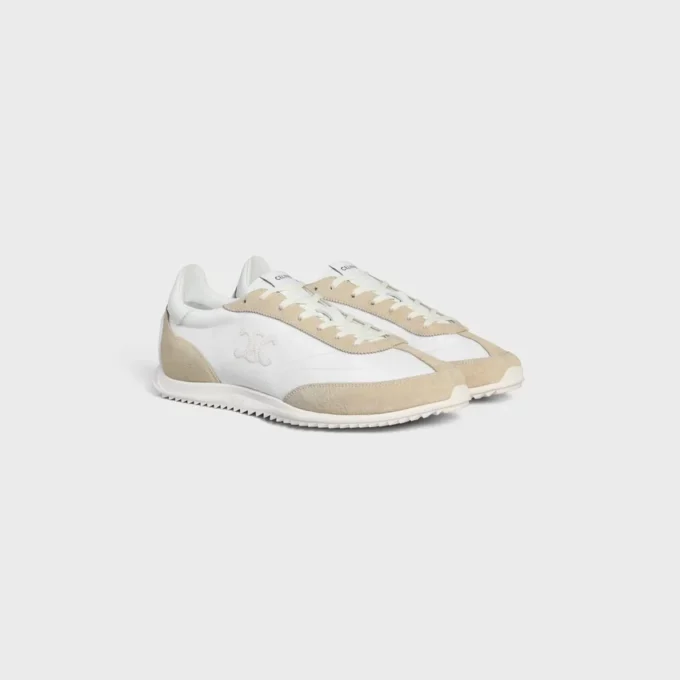 Buty sportowe Racer z nylonu, zamszu cielęcego i skóry cielęcej
