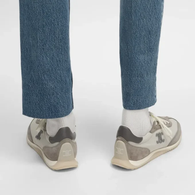 Buty sportowe Racer z nylonu, zamszu cielęcego i skóry cielęcej