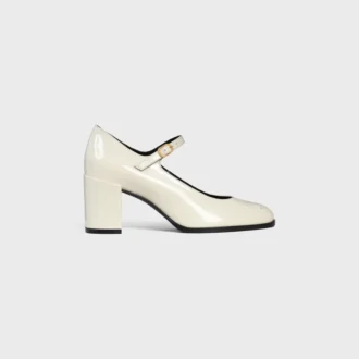 CELINE Lily Perforated Triomphe Babies z lakierowanej skóry cielęcej CELINE Lily Perforated Triomphe Babies z lakierowanej skóry cielęcej