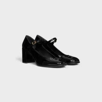 CELINE Lily Perforated Triomphe Babies z lakierowanej skóry cielęcej CELINE Lily Perforated Triomphe Babies z lakierowanej skóry cielęcej