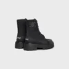 CELINE Masywne sznurowane buty z nylonu i błyszczącej skóry bydlęcej CELINE Masywne sznurowane buty z nylonu i błyszczącej skóry bydlęcej