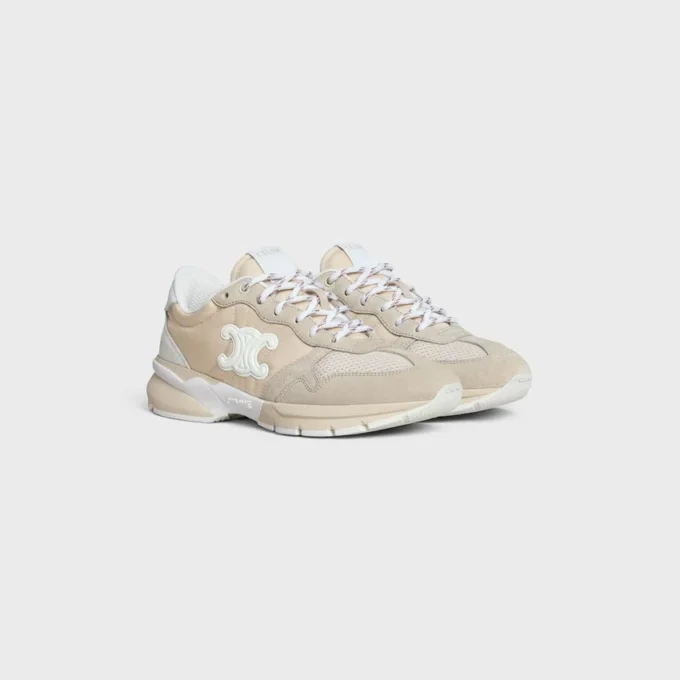 CELINE Runner Cr-04 Sneaker z nylonu, siateczki, skóry cielęcej i zamszu cielęcego CELINE Runner Cr-04 Sneaker z nylonu, siateczki, skóry cielęcej i zamszu cielęcego