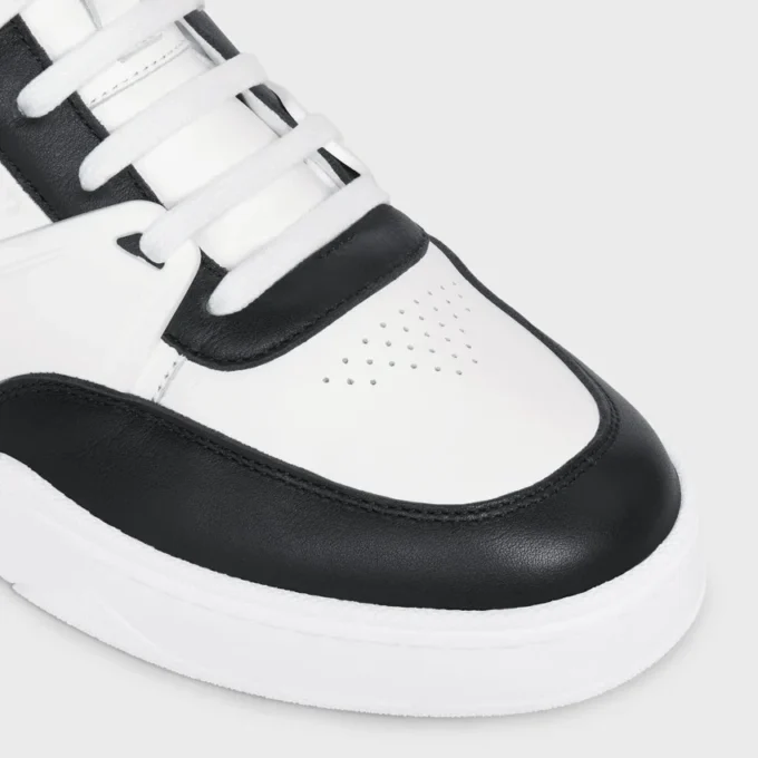 Celine Trainer CT-07 Niskie sznurowane trampki ze skóry cielęcej