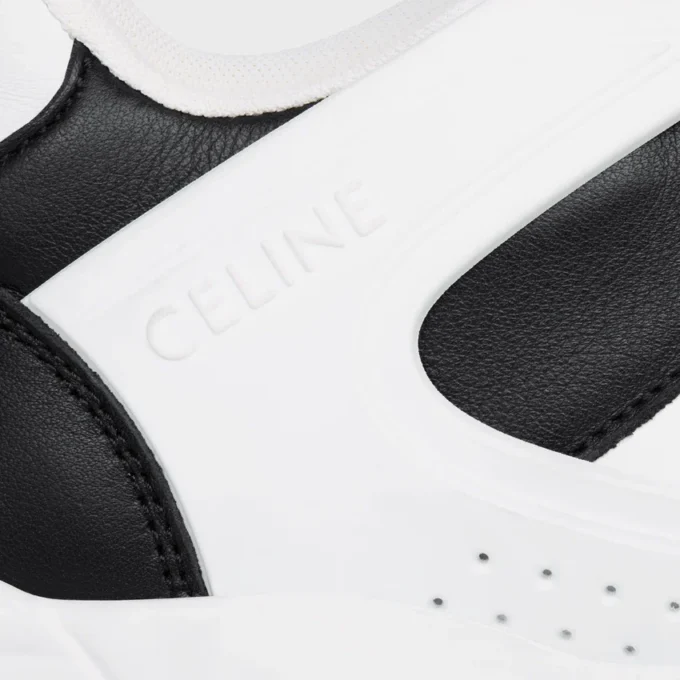 Celine Trainer CT-07 Niskie sznurowane trampki ze skóry cielęcej