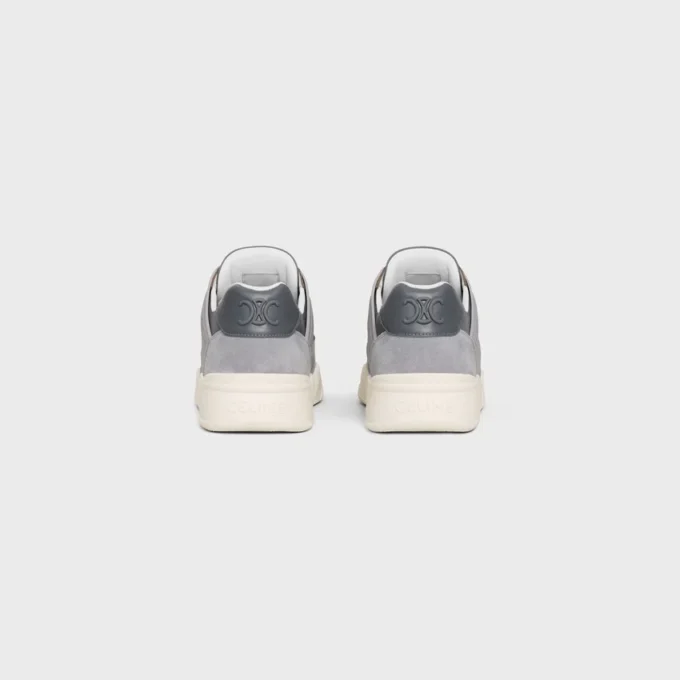 CELINE Trainer Ct-09 Niskie sznurowane trampki z zamszowej skóry cielęcej, skóry cielęcej i siateczki CELINE Trainer Ct-09 Niskie sznurowane trampki z zamszowej skóry cielęcej, skóry cielęcej i siateczki