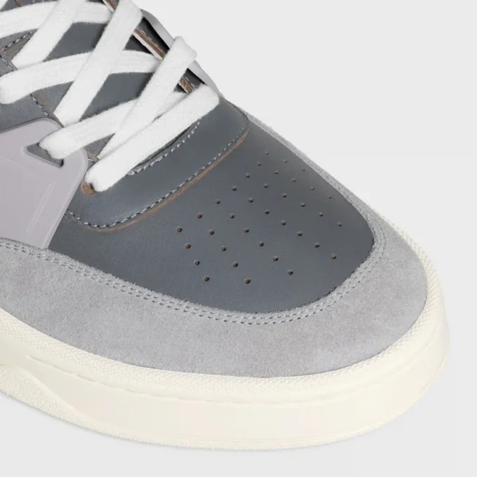 CELINE Trainer Ct-09 Niskie sznurowane trampki z zamszowej skóry cielęcej, skóry cielęcej i siateczki CELINE Trainer Ct-09 Niskie sznurowane trampki z zamszowej skóry cielęcej, skóry cielęcej i siateczki