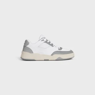 CELINE Trainer Ct-09 Niskie sznurowane trampki ze skóry cielęcej i siateczki