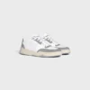 CELINE Trainer Ct-09 Niskie sznurowane trampki ze skóry cielęcej i siateczki