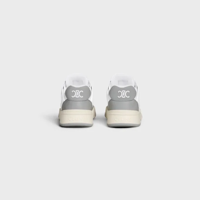 CELINE Trainer Ct-09 Niskie sznurowane trampki ze skóry cielęcej i siateczki