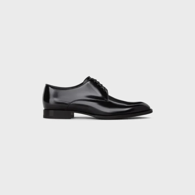 CELINE Tuxedo Derby z polerowanej skóry bydlęcej