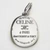 Charms CELINE Medal z mosiądzu z wykończeniem rodowym Charms CELINE Medal z mosiądzu z wykończeniem rodowym