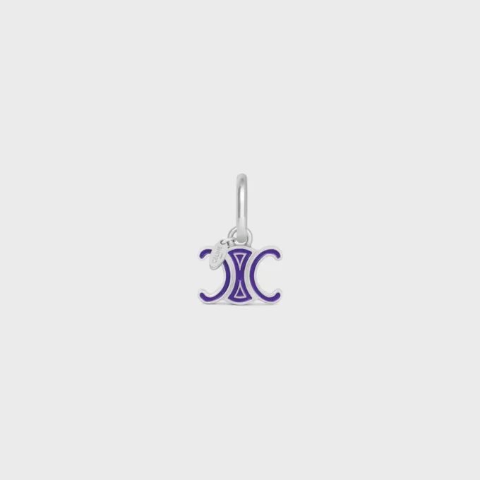 Charms CELINE Triomphe z emalii i mosiądzu z wykończeniem rodowym Charms CELINE Triomphe z emalii i mosiądzu z wykończeniem rodowym