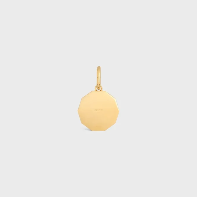 Charms Decagon Triomphe Medal z emalii i mosiądzu z wykończeniem w kolorze złotym Charms Decagon Triomphe Medal z emalii i mosiądzu z wykończeniem w kolorze złotym