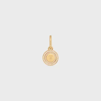 Charms Medal z perłami z żywicy i mosiądzu z wykończeniem w kolorze złotym Charms Medal z perłami z żywicy i mosiądzu z wykończeniem w kolorze złotym