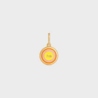 Charms Sulky Medal z emalii i mosiądzu z wykończeniem w kolorze złotym Charms Sulky Medal z emalii i mosiądzu z wykończeniem w kolorze złotym