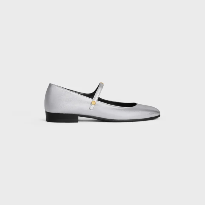 City Ballerina z laminowanej skóry jagnięcej City Ballerina z laminowanej skóry jagnięcej