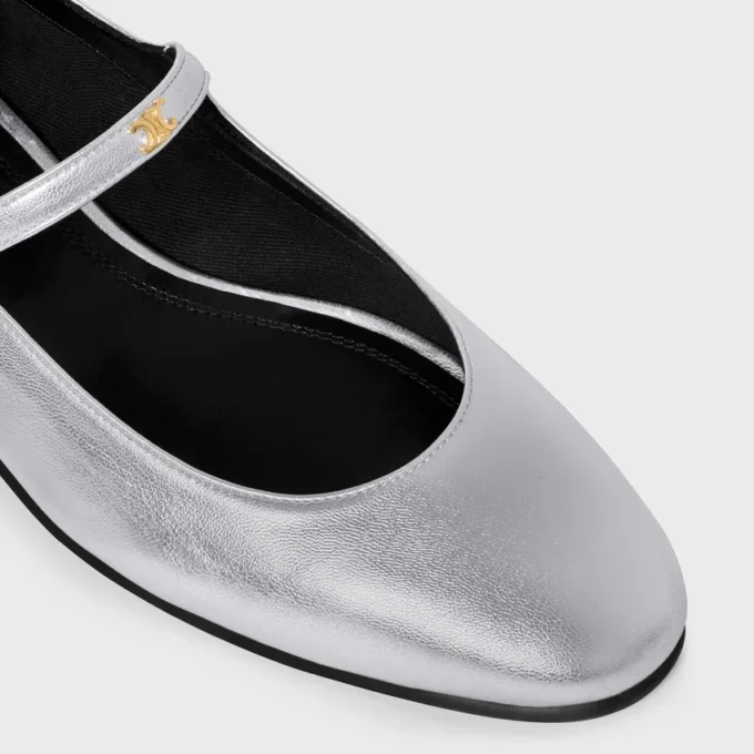 City Ballerina z laminowanej skóry jagnięcej City Ballerina z laminowanej skóry jagnięcej