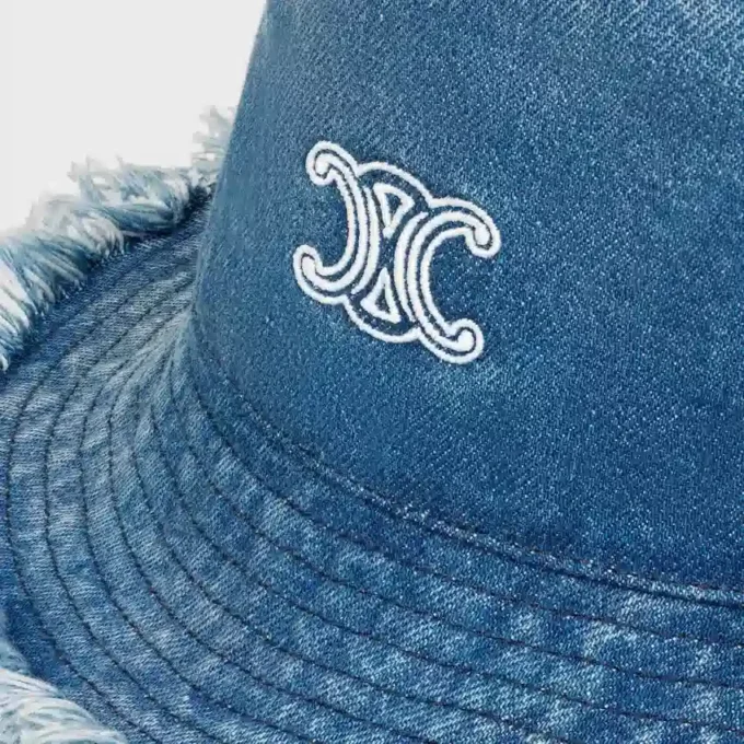 Czapka typu bucket Triomphe z bawełnianego denimu Czapka typu bucket Triomphe z bawełnianego denimu