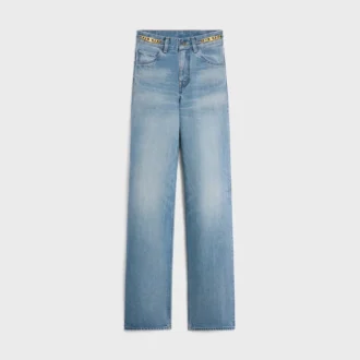 Dżinsy Kitty w stylu Pismo Wash