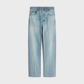 Dżinsy typu boyfriend 001 z bawełnianego denimu