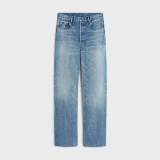 Dżinsy typu boyfriend 001 z bawełnianego denimu