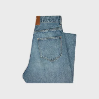 Dżinsy typu boyfriend 001 z bawełnianego denimu