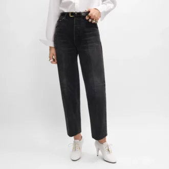 Dżinsy typu boyfriend 001 z bawełnianego denimu