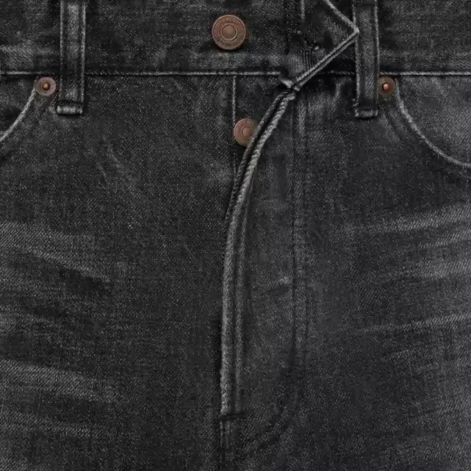 Dżinsy Wesley z czarnego denimu w stylu Ice Rinse Dżinsy Wesley z czarnego denimu w stylu Ice Rinse