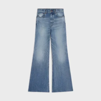 Dżinsy z rozszerzanymi nogawkami 001 z bawełnianego denimu