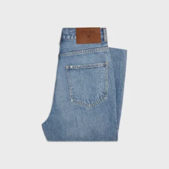 Dżinsy z rozszerzanymi nogawkami 001 z bawełnianego denimu