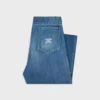 Dżinsy z rozszerzanymi nogawkami 002 z lekkiego bawełnianego denimu