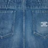 Dżinsy z rozszerzanymi nogawkami 002 z lekkiego bawełnianego denimu