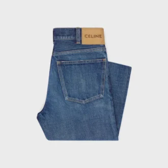 Dżinsy z rozszerzanymi nogawkami w kolorze ciemnego denimu