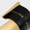 Duża bransoletka CELINE Ribbon z emalii i mosiądzu z wykończeniem w kolorze złotym Duża bransoletka CELINE Ribbon z emalii i mosiądzu z wykończeniem w kolorze złotym