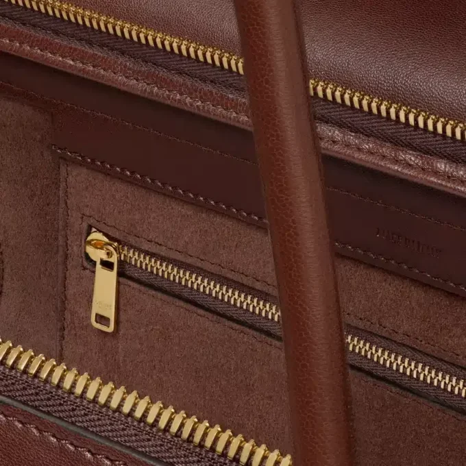 Duża torba Luggage z miękkiej, błyszczącej skóry jagnięcej Duża torba Luggage z miękkiej, błyszczącej skóry jagnięcej