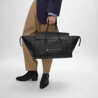 Duża torba Luggage z ziarnistej skóry cielęcej