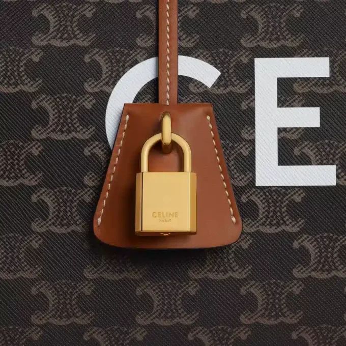 Duża torba podróżna z Triomphe Canvas z nadrukiem CELINE