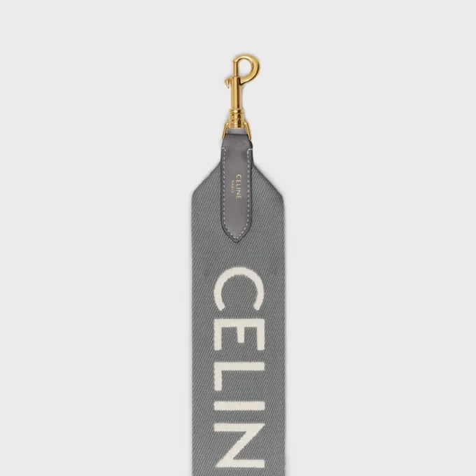 Długi pasek z wełny z żakardowym wzorem CELINE Długi pasek z wełny z żakardowym wzorem CELINE